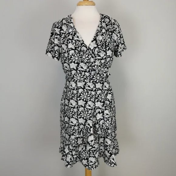 LOFT Floral Wrap Dress - Picture 1 of 6